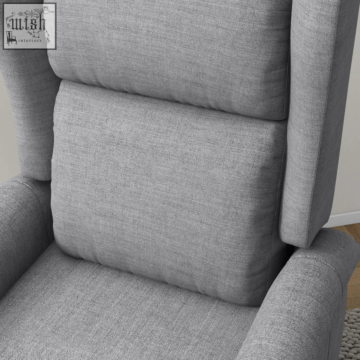 Gray fabric homcom power lift recliner chair with plush cushioning remote control and extended footrest for living room