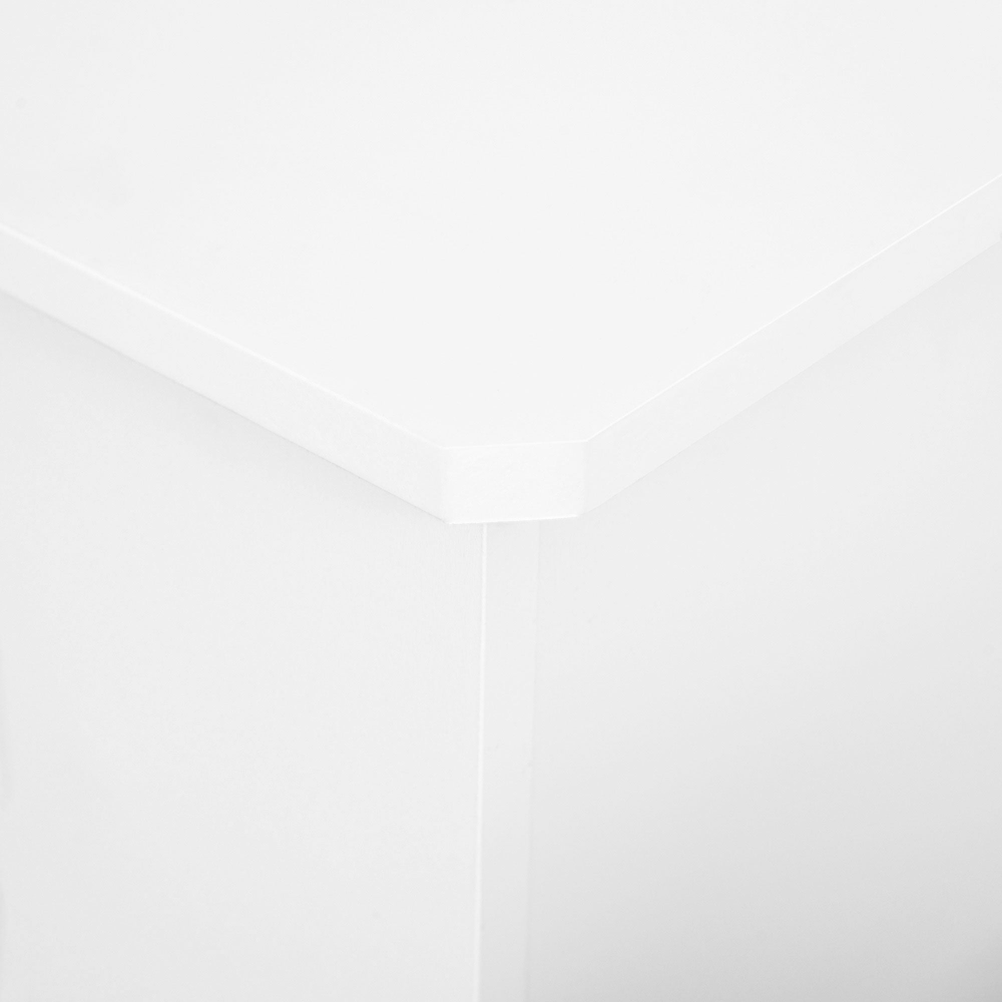 HOMCOM Radiator Cover, Modern MDF White Painted Cabinet with Horizontal Slats for Living Room, Bedroom, 172L x 19W x 81H cm