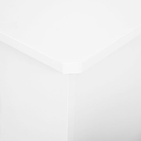 HOMCOM Radiator Cover, Modern MDF White Painted Cabinet with Horizontal Slats for Living Room, Bedroom, 172L x 19W x 81H cm