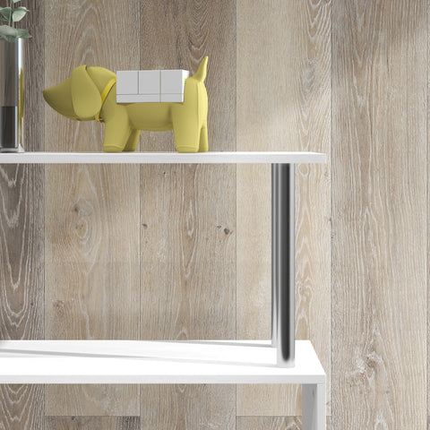 HOMCOM S Shape Bookcase, 5 Tiers Bookshelf, Modern Freestanding Storage Shelf for Home Office, Study, Living Room, 80 x 30 x 145cm, White