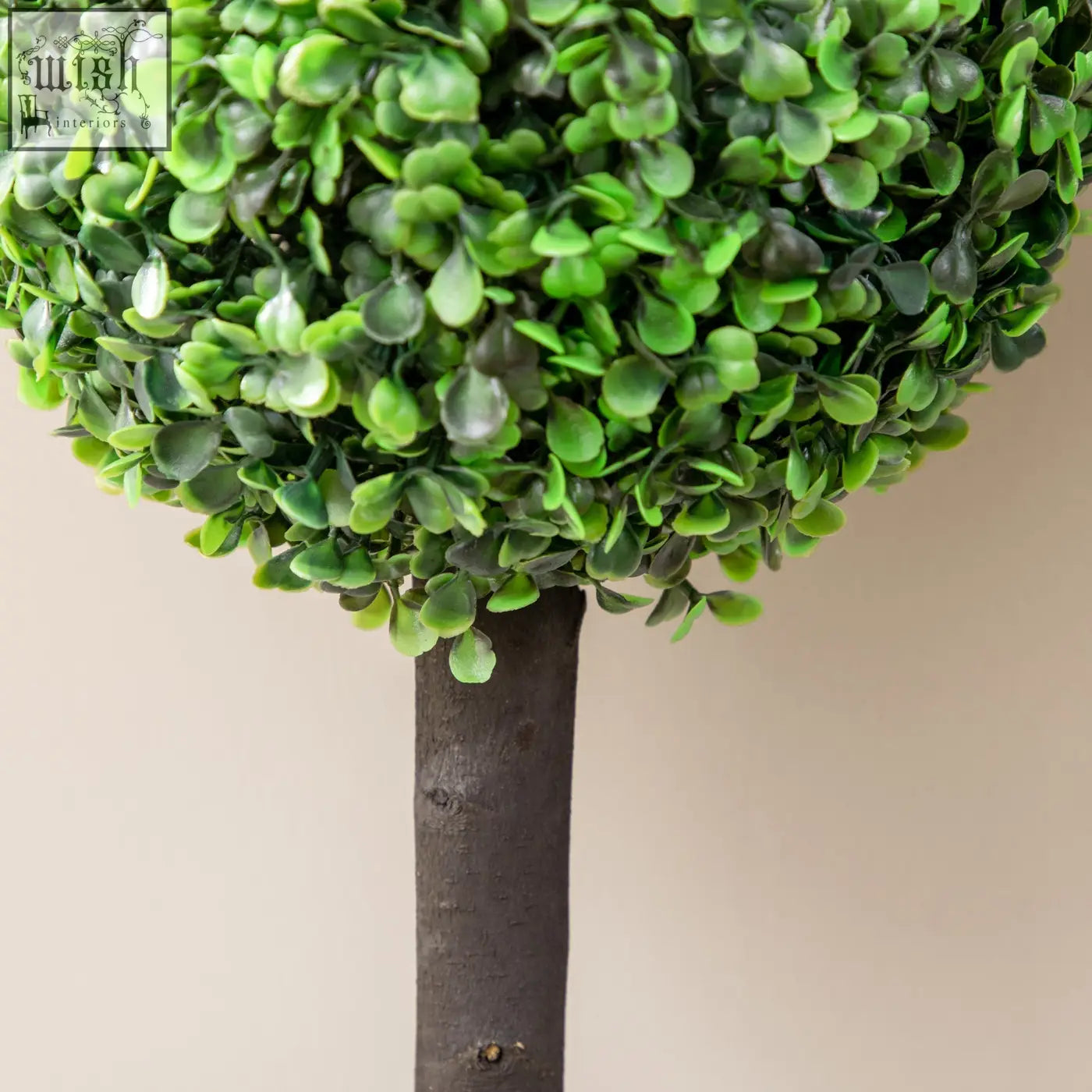 Homcom set of 2 green boxwood trees with dense foliage in cement-filled pot perfect for indoor outdoor decor