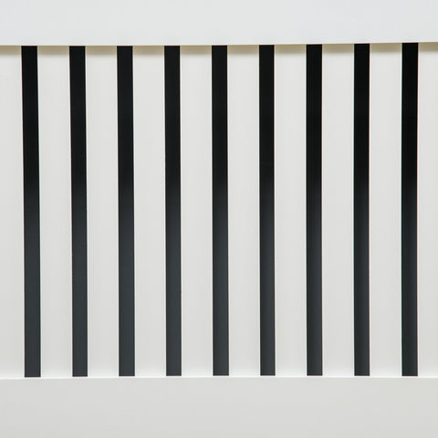 HOMCOM Slatted Radiator Cover Painted Cabinet MDF Lined Grill in White (172L x 19W x 81H cm)