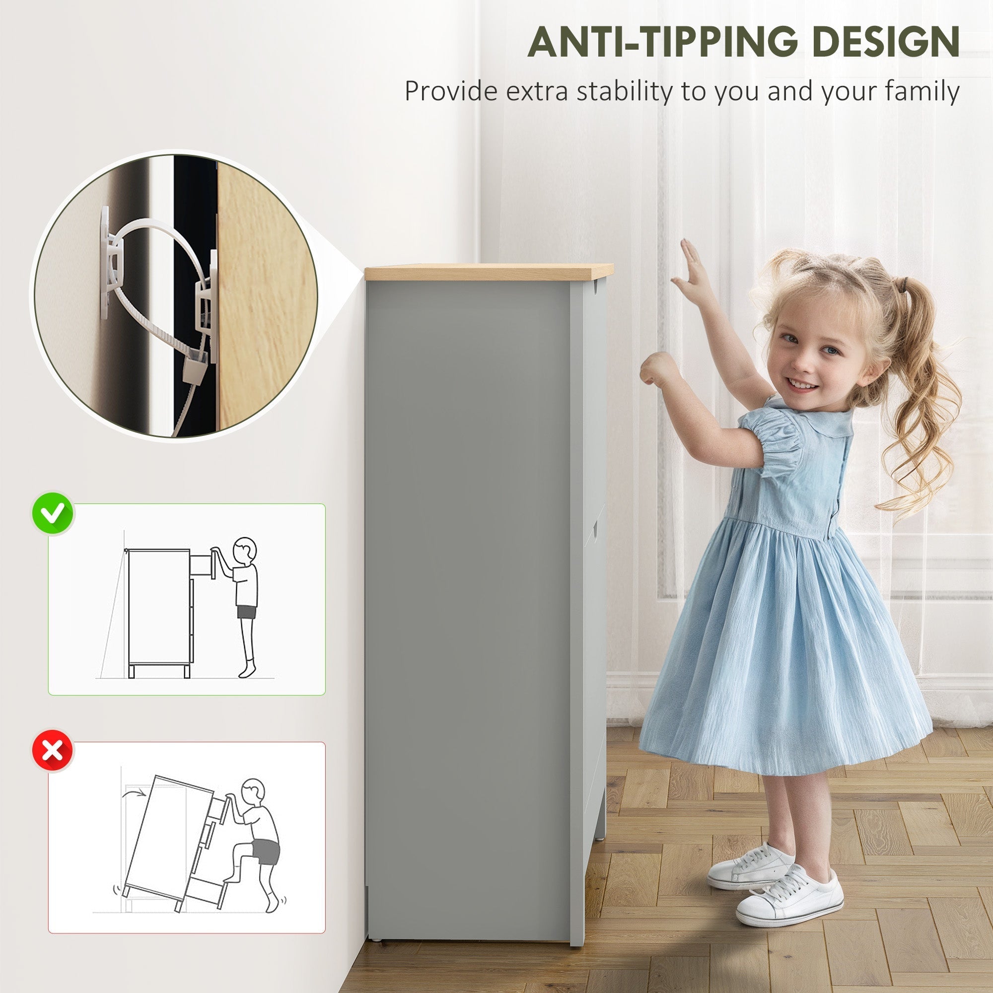 Gray wooden homcom slim shoe cabinet with light wood top anti tipping design particle board 72l x 26dcm