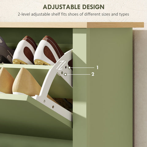 Adjustable white metal shoe rack shelf with olive green particle board cabinet frame shoe cabinet 72l x 26dcm