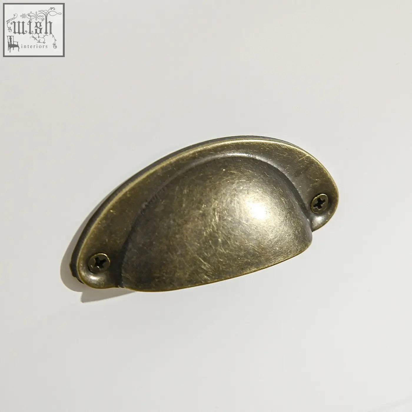 Antique brass metal handle on homcom slim storage five drawers blue dresser for living room and bedroom