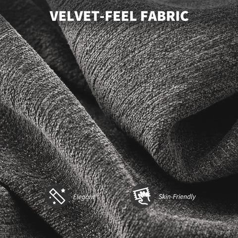 Dark gray velvet-feel fabric on the homcom office chair with a soft textured surface and 360° swivel seat