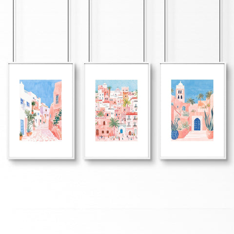Home Decor Living Room Pictures | Set of 3 Beach Decor Wall art Prints