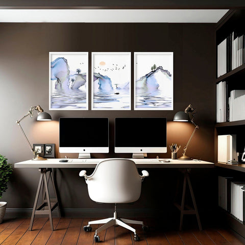 Wall art for office | set of 3 framed wall art