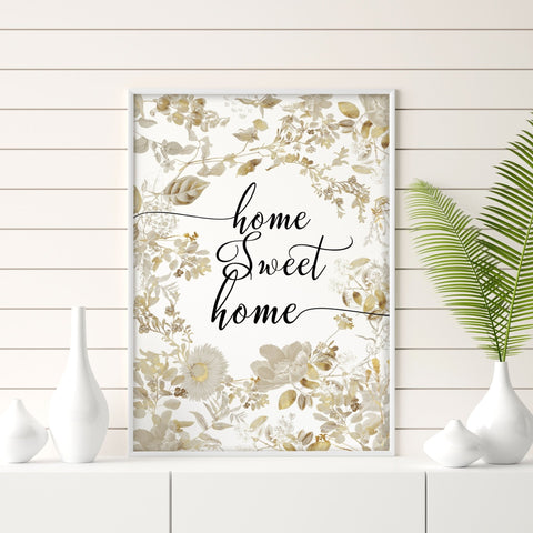 Home Sweet Home Art Print | Set of 1 Welcoming Wall art Print