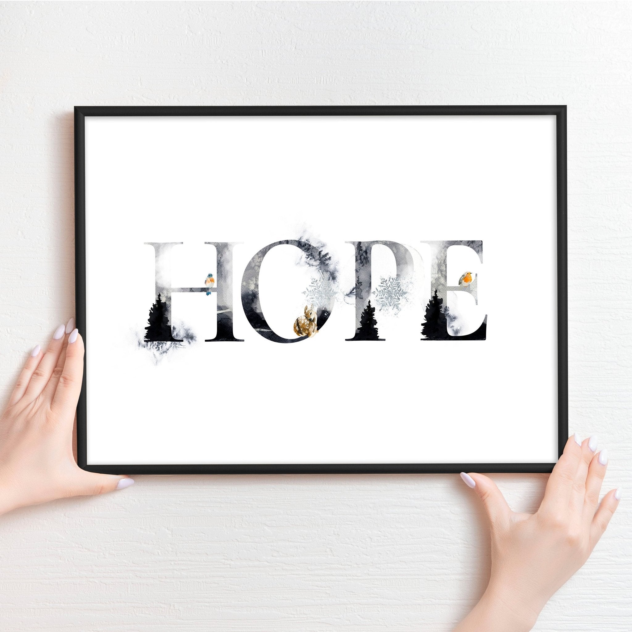 Xmas wall art print for Christmas decor