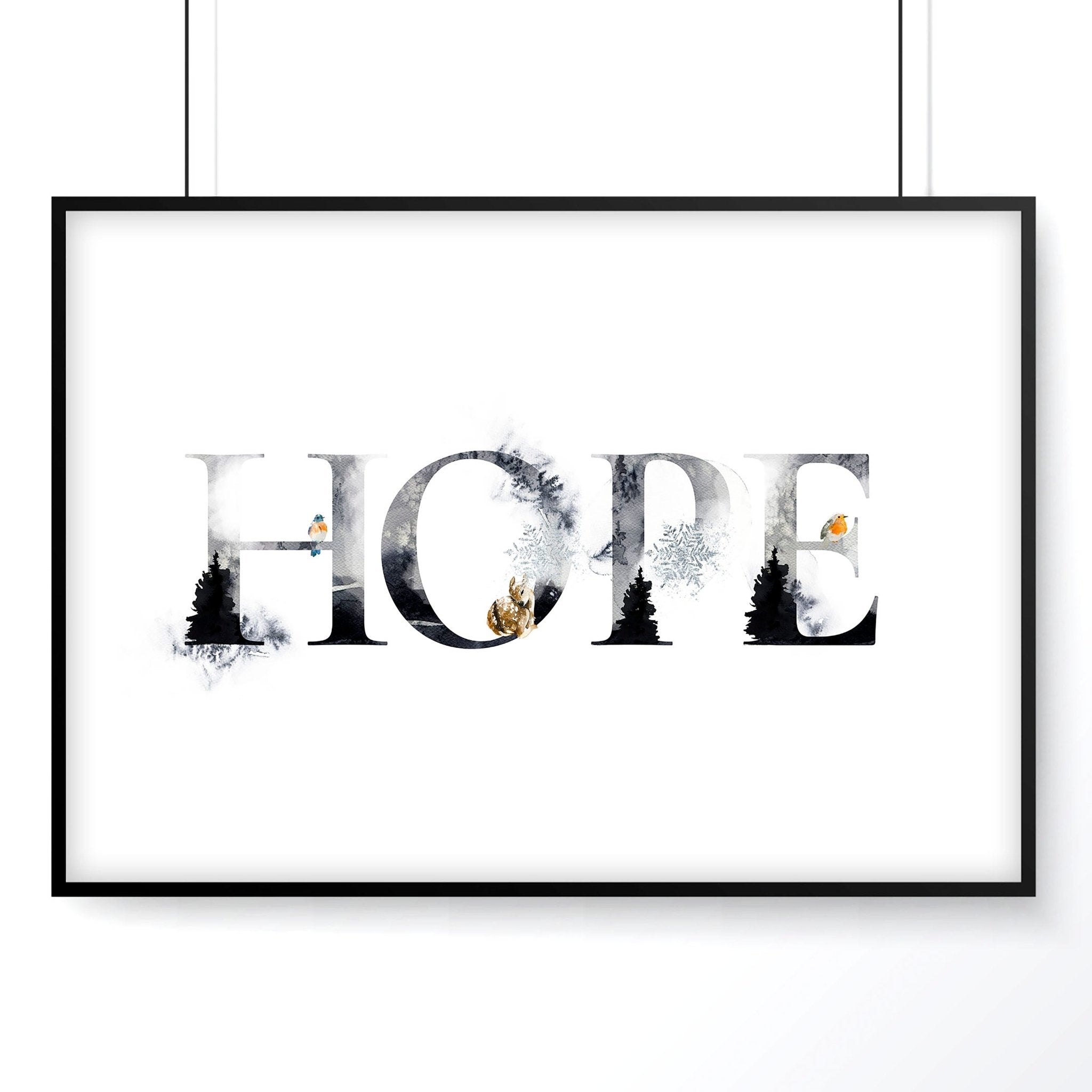 Xmas wall art print for Christmas decor