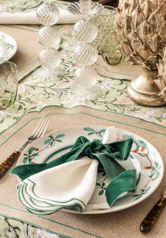 Hortensia Green Napkins - Set of 4