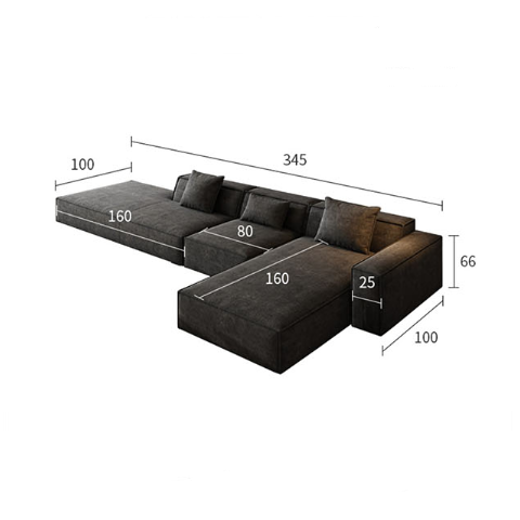 Hoshi HB12 Three Seater Corner, Four Seater Corner Sofa, Leathaire