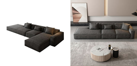 Hoshi HB12 Three Seater Corner, Four Seater Corner Sofa, Leathaire