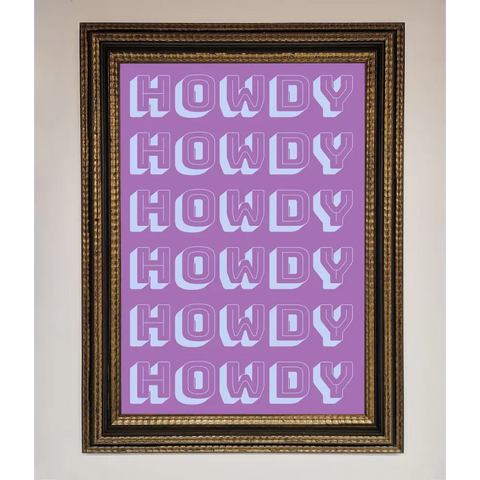 Howdy Howdy Framed Poster - A3 (29.7 x 42 cm) / Ornate Gold Black - Framed Print