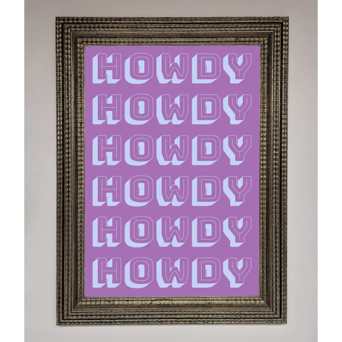 Howdy Howdy Framed Poster - A3 (29.7 x 42 cm) / Ornate Silver - Framed Print