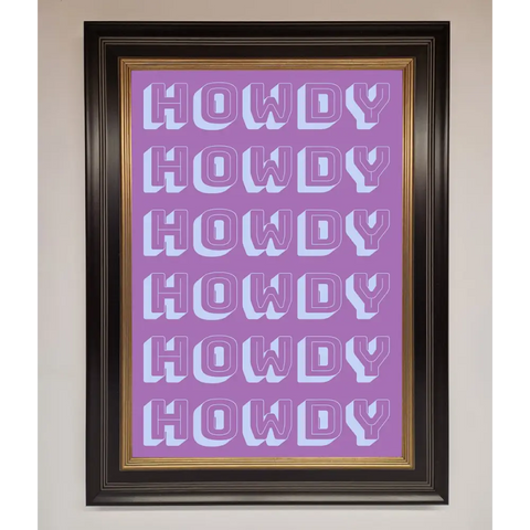 Howdy Howdy Framed Poster - B0 (100 x 141 cm) / Black Gold - Framed Print