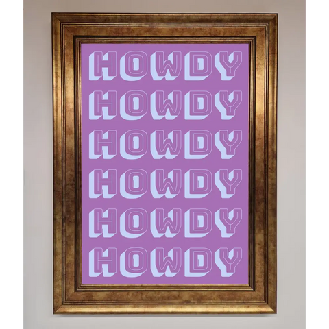 Howdy Howdy Framed Poster - B0 (100 x 141 cm) / Bronze - Framed Print