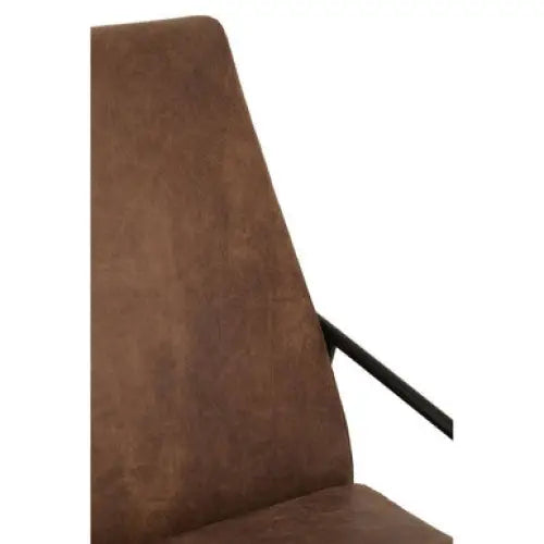 Hoxton Brown Leather Chair With Tapered Back. - Arm Chair
