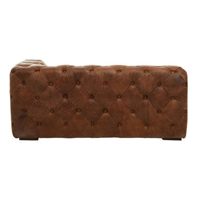 Hoxton Brown Leather Right Arm Modern Chesterfield Modular Sofa