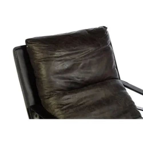 Hoxton Dark Brown Leather Lounge Chair - Arm Chair