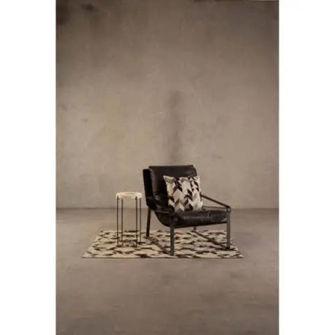 Hoxton Dark Brown Leather Lounge Chair - Arm Chair