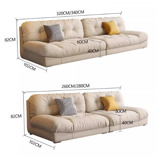 Hudson Soft Two Seater, Three Seater, Four Seater Sofa, Cream