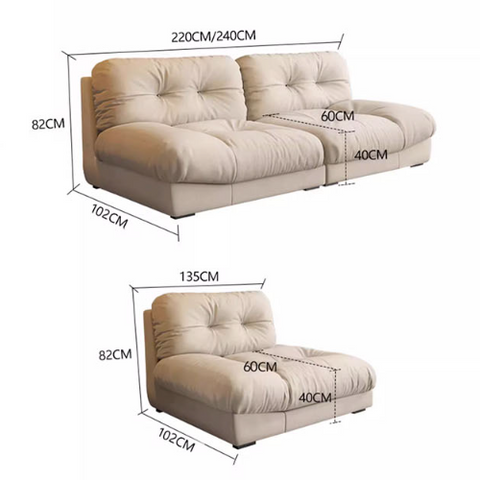 Hudson Soft Two Seater, Three Seater, Four Seater Sofa, Cream