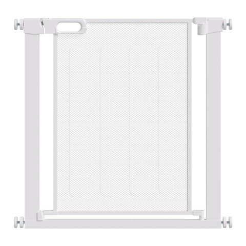 PawHut Pet Safety Gate, for Doorways, Staircases, Hallways, with 75-82cm Adjustable Width - White