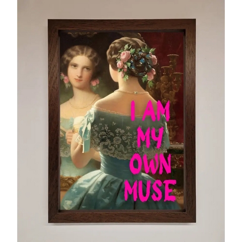 I Am My Muse Framed Print - A3 (29.7 x 42 cm) / Walnut - Framed Print