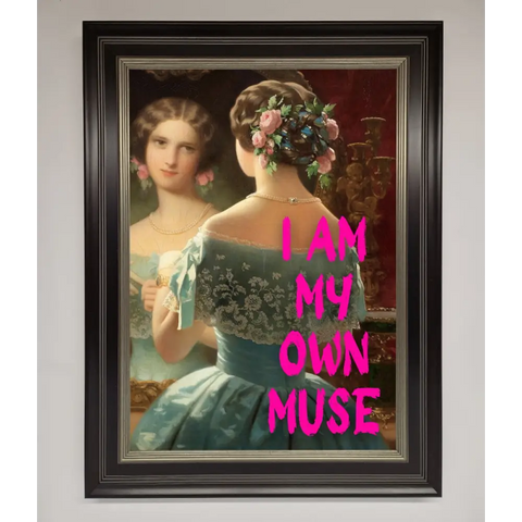 I Am My Own Muse Framed Print - A3 (29.7 x 42 cm) / Black Silver - Framed Print