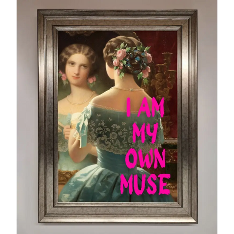 I Am My Own Muse Framed Print - A3 (29.7 x 42 cm) / Silver - Framed Print