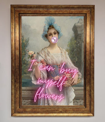 I Can Buy Myself Flowers Framed Print