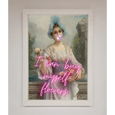 I Can Buy Myself Flowers Framed Print - A3 (29.7 x 42 cm) / White - Framed Print