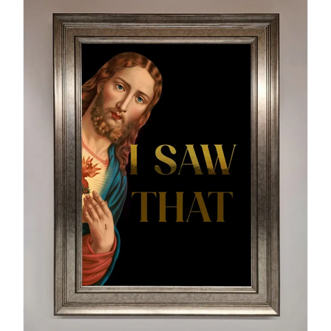 I Saw That Foil Print - A3 (29.7 x 42 cm) / Silver - Framed Print