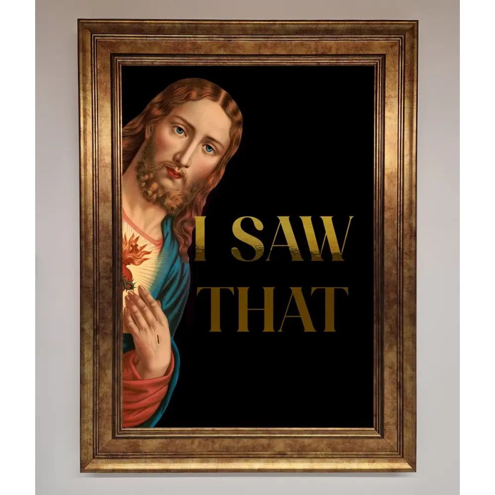 I Saw That Foil Print - B0 (100 x 141 cm) / Bronze - Framed Print