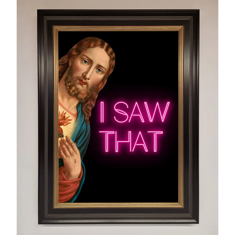 I Saw That Framed Print - B0 (100 x 141 cm) / Black Gold - Framed Print