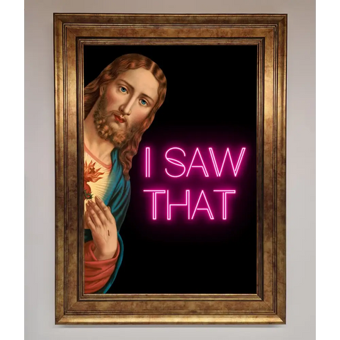 I Saw That Framed Print - B0 (100 x 141 cm) / Bronze - Framed Print