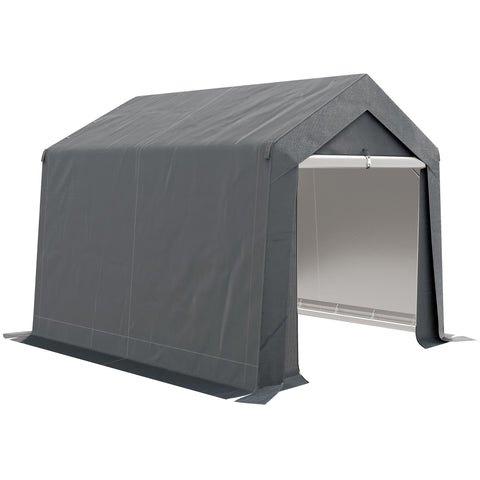 Outsunny 3.6 x 2.1m Portable Outdoor Shed, with Window - Dark Grey