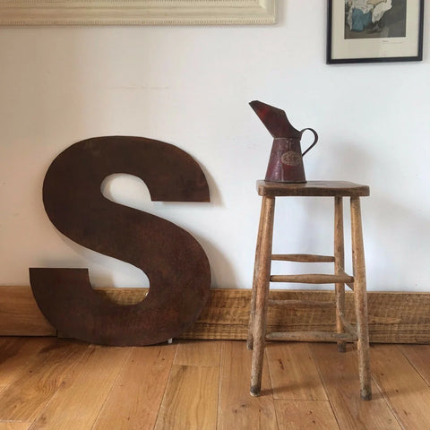 Large 70cm Rusty Metal Letters – XL Industrial Alphabet for Weddings, Home Decor & Shop Signs House Numbers