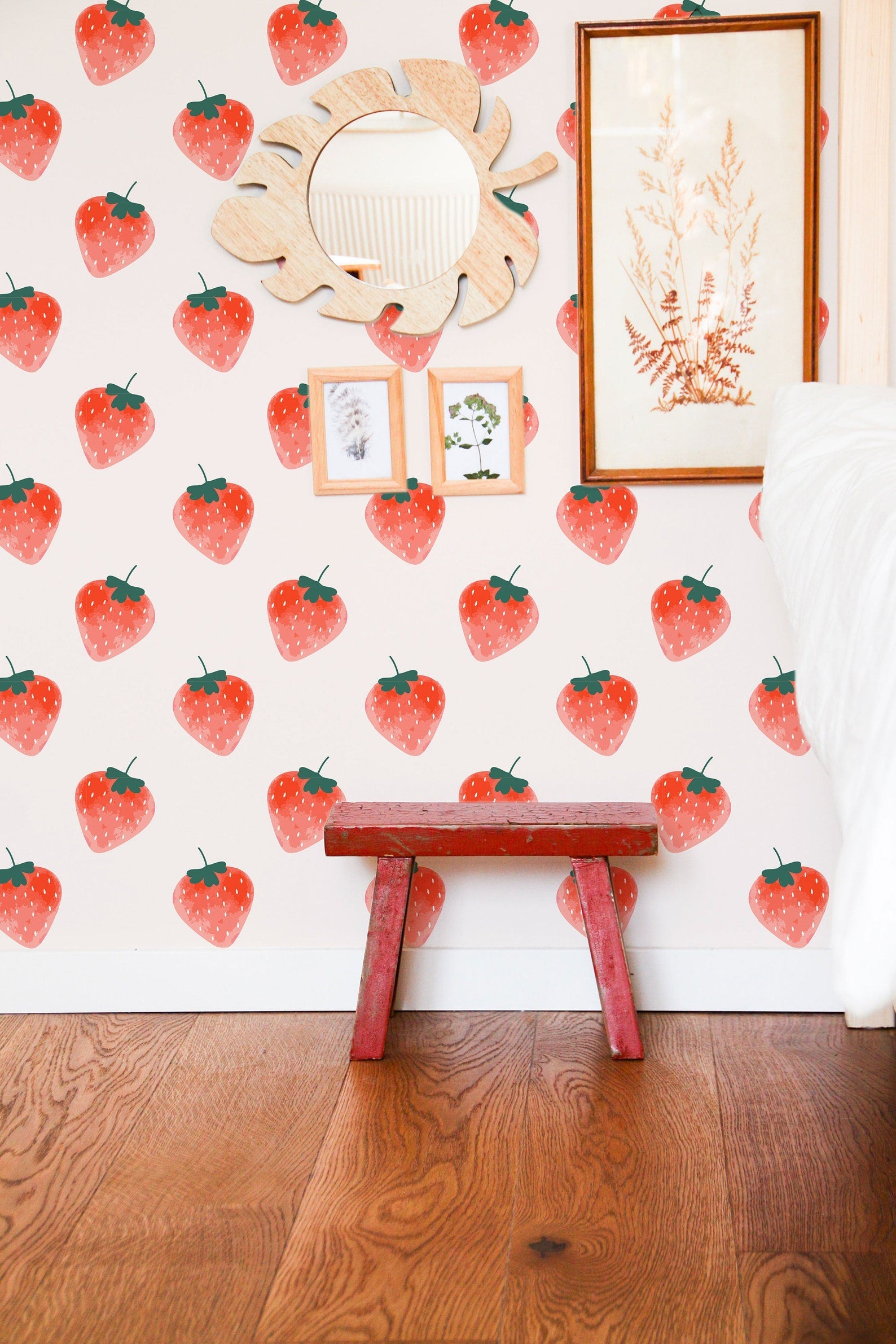 Strawberries Decal | Wall Decal Set for Kids Decor | Charming Set of Wall Stickers