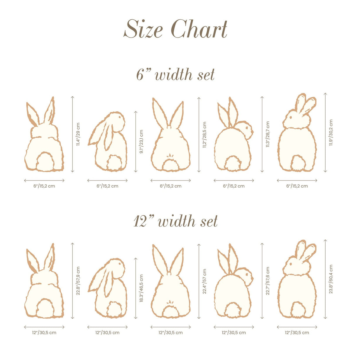 Cute Bunny Decals | Peel and Stick Rabbit Decals | Animals Wall Mural | Wall Decals for Kids | Nursery Wall Decals | Bunny Wall Decals