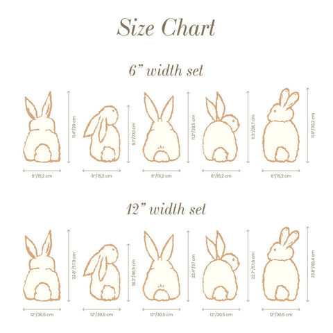 Cute Bunny Decals | Peel and Stick Rabbit Decals | Animals Wall Mural | Wall Decals for Kids | Nursery Wall Decals | Bunny Wall Decals