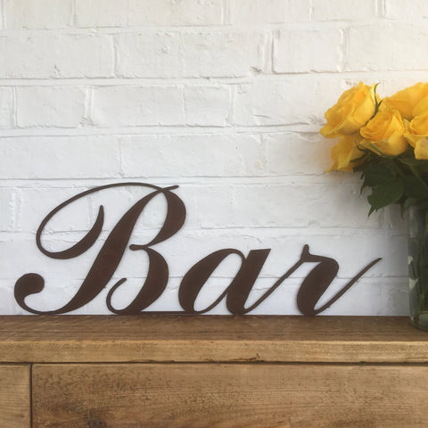 Rustic Bar Sign for Home & Garden