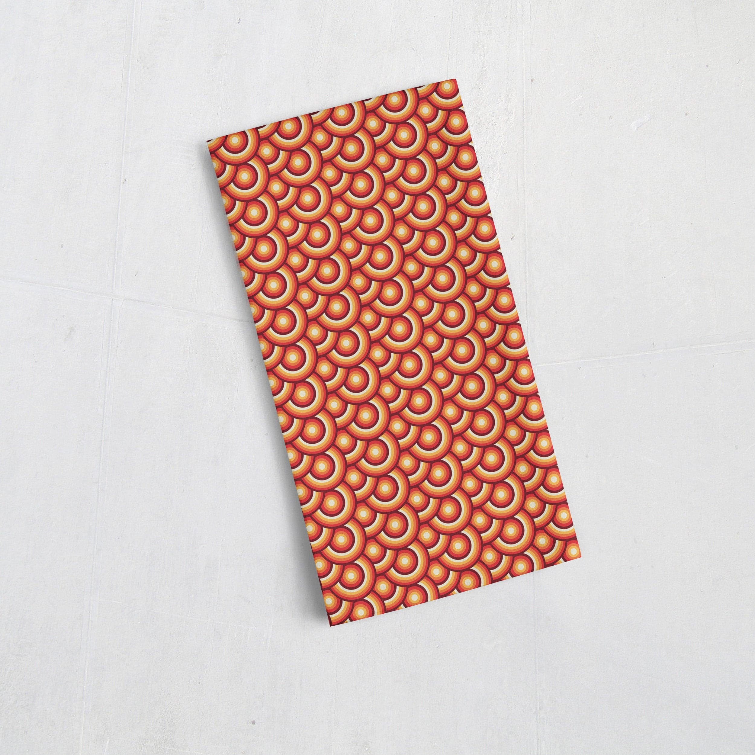 Orange Tea Towels with a 70's Retro Design, Dish Towels, Kitchen Towels