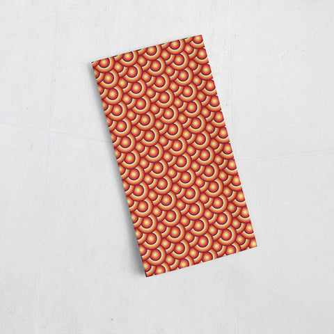 Orange Tea Towels with a 70's Retro Design, Dish Towels, Kitchen Towels