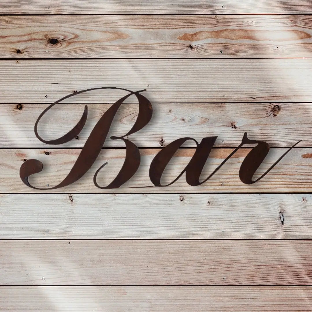 Rustic Bar Sign for Home & Garden