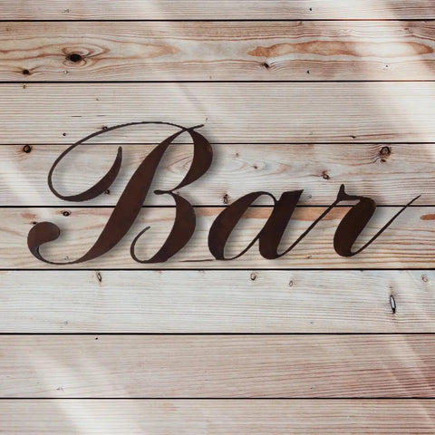 Rustic Bar Sign for Home & Garden