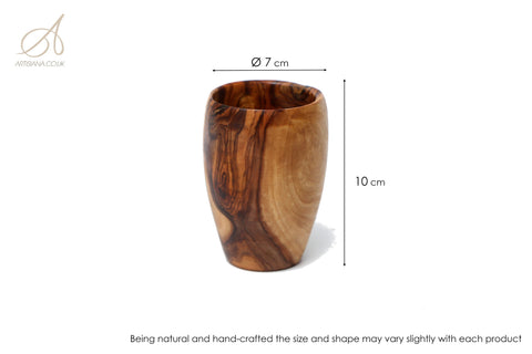 Olive Wood Wooden Drinking Cup  | 384ml
