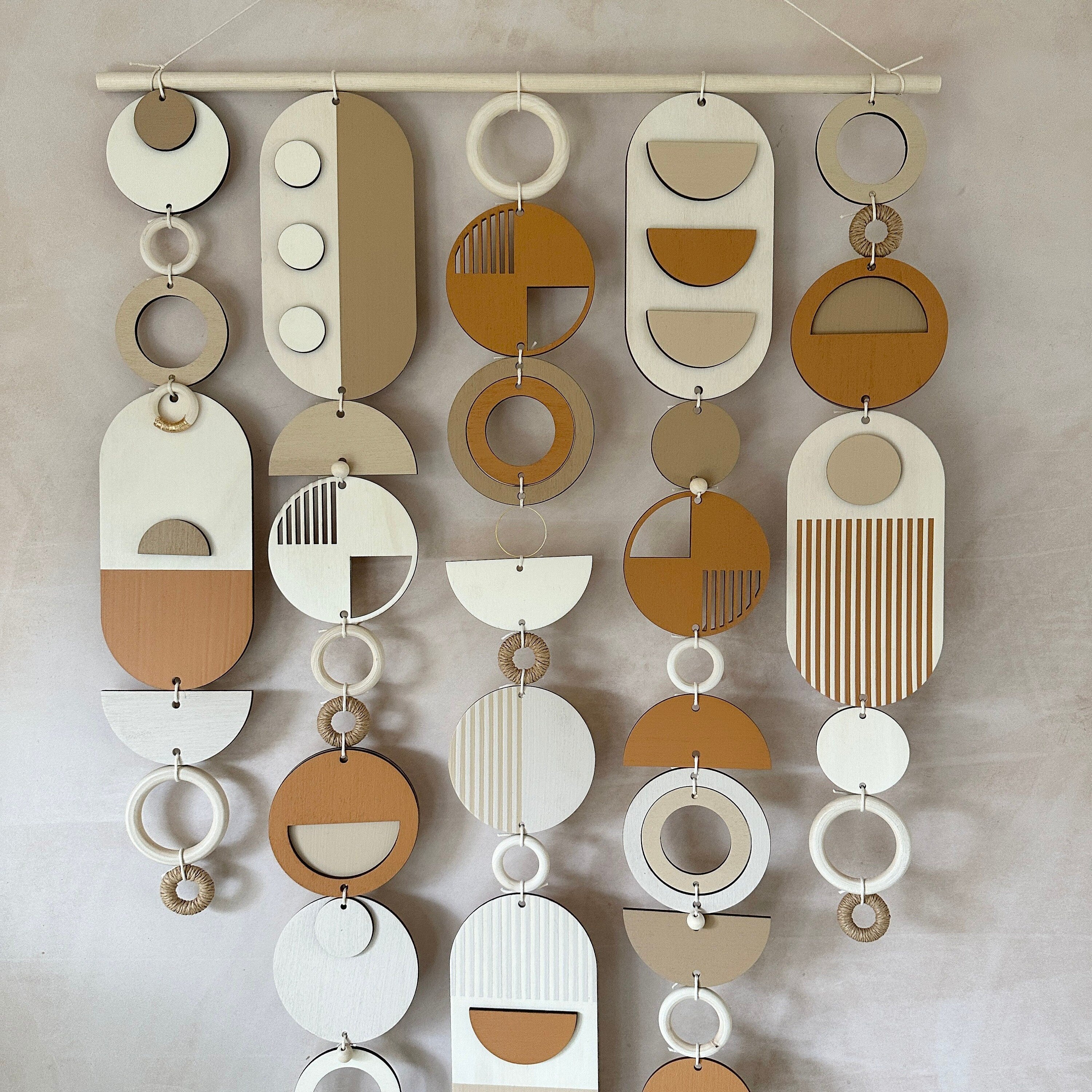 Desert Sand Wall Hanging - Geometric Art - Mid-Century Modern Home Decor - Earthy Tones Decor - Large Tapestry - Neutral Decor